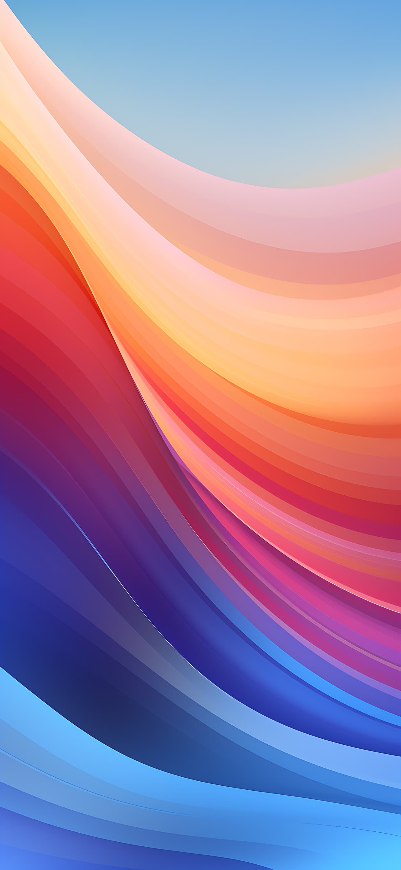 Rainbow blue gradient wallpaper for iPhone