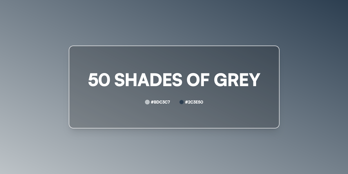 50 Shades of Grey Gradient CSS 2 Color Linear UI Gradient Generator