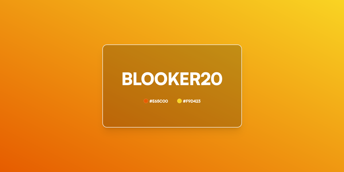 Blooker20 Gradient CSS | 2 Color Linear UI Gradient Generator