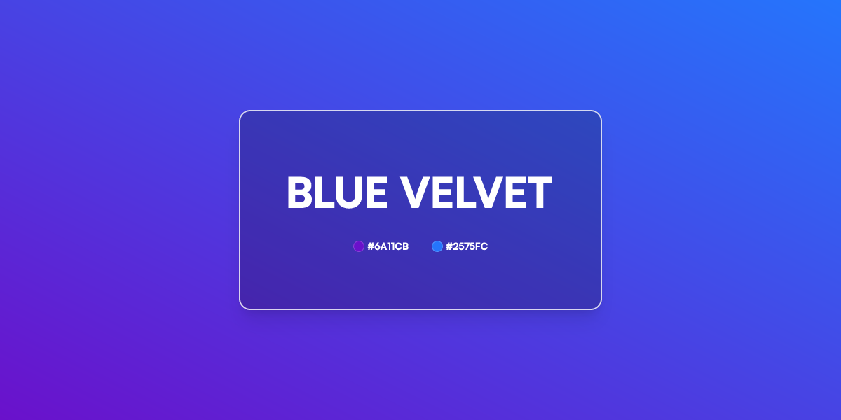 Blue Velvet Gradient CSS 2 Color Linear UI Gradient Generator