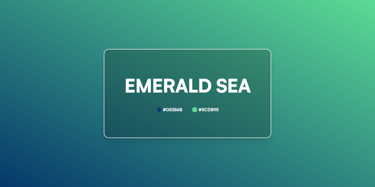 Emerald Sea Gradient CSS 2 Color Linear UI Gradient Generator