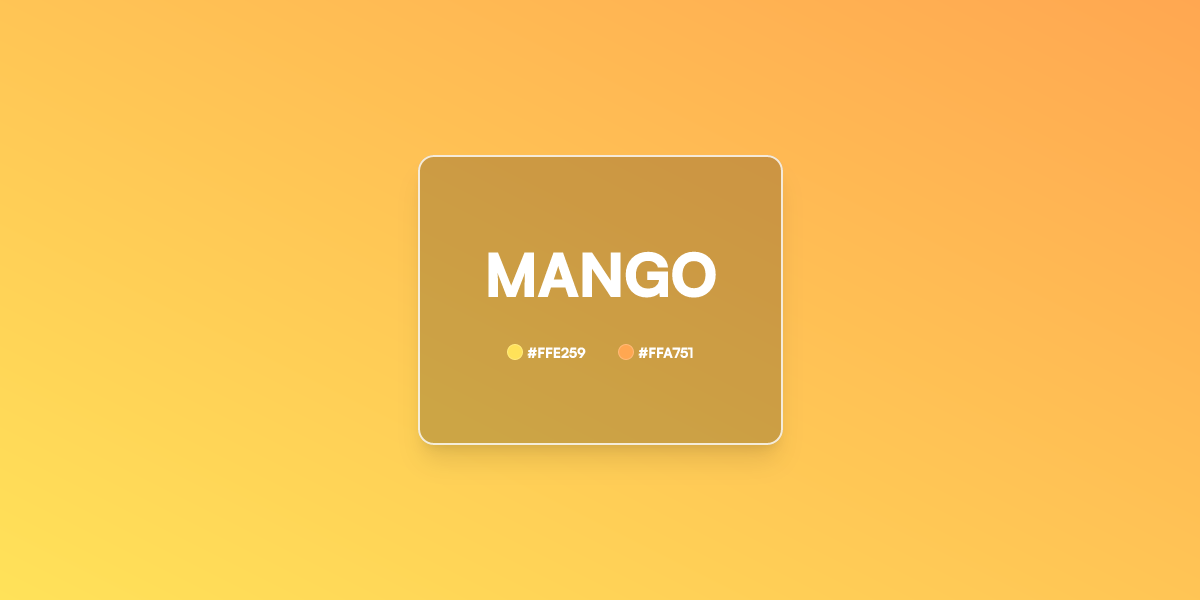 Mango Gradient CSS | 2 Color Linear UI Gradient Generator