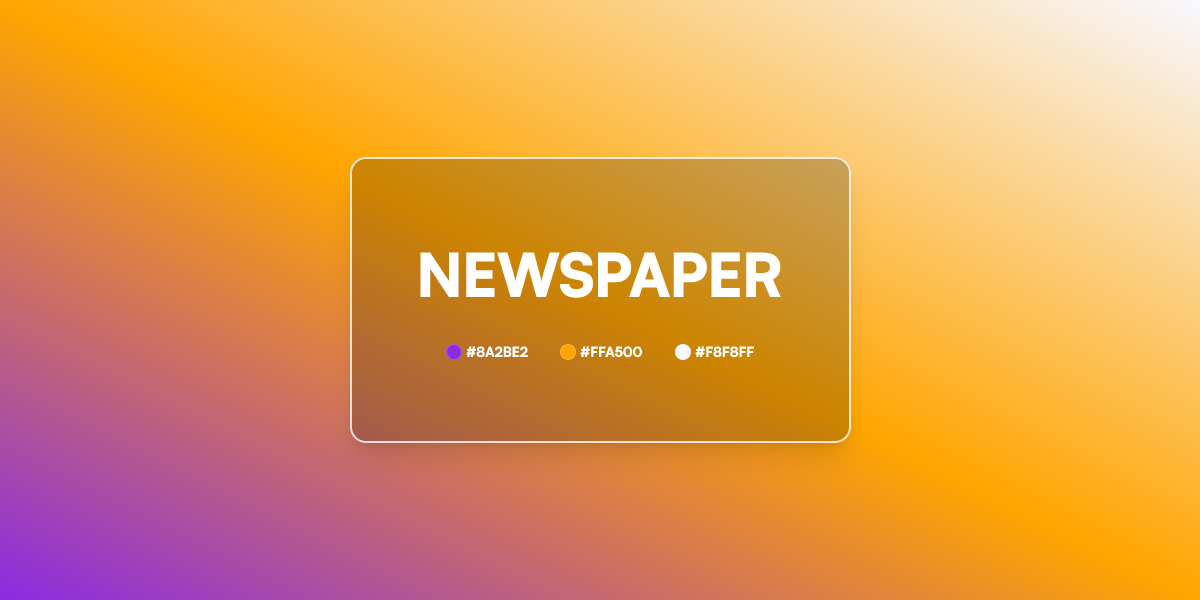 Newspaper Gradient CSS 3 Color Linear UI Gradient Generator