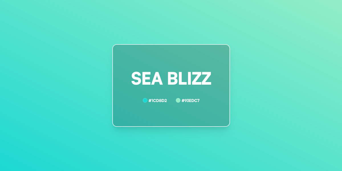 Sea Blizz Gradient CSS | 2 Color Linear UI Gradient Generator