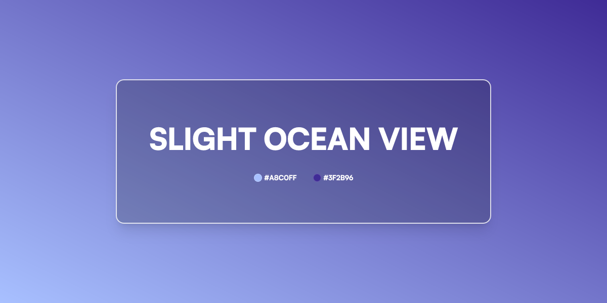 Slight Ocean View Gradient CSS 2 Color Linear UI Gradient Generator